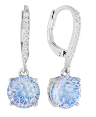 Macy's Sterling Silver Starlight Cubic Zirconia Leverback Earrings