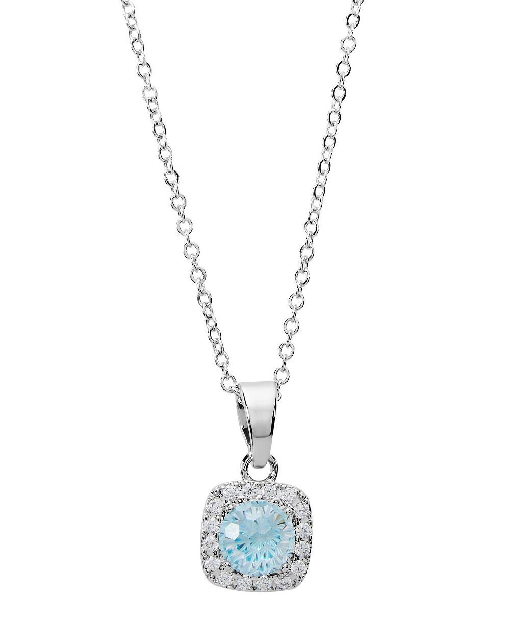 Ожерелье Macy's Sterling Silver Cubic Zirconia Halo