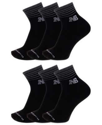 New Balance Men's Cushioned Quarter Stretchy-Knit Socks, 6-Pack
