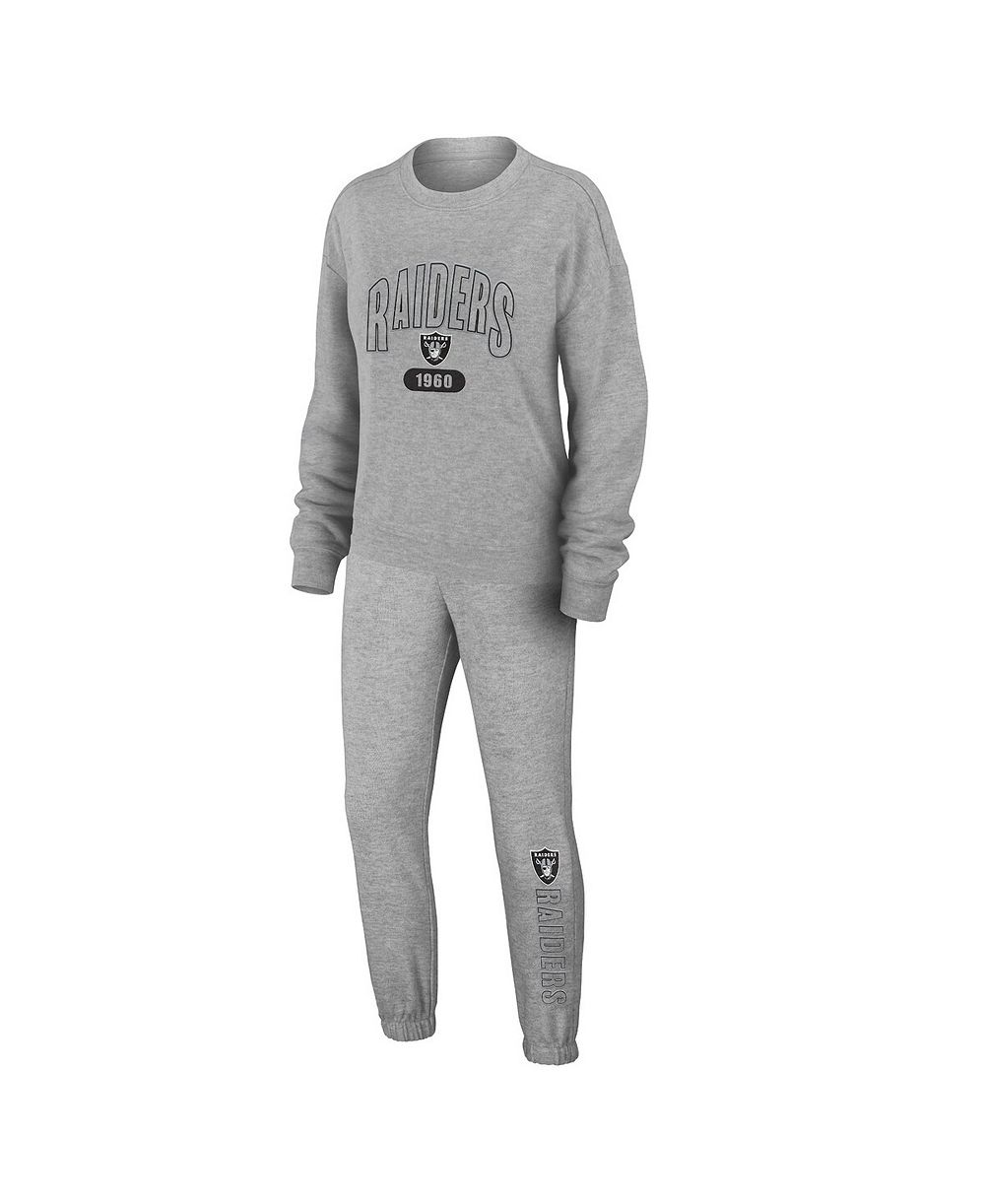 Комплект WEAR by Erin Andrews Женский 2-piece Las Vegas Raiders Plus Size T-Shirt & Pants Lounge Set