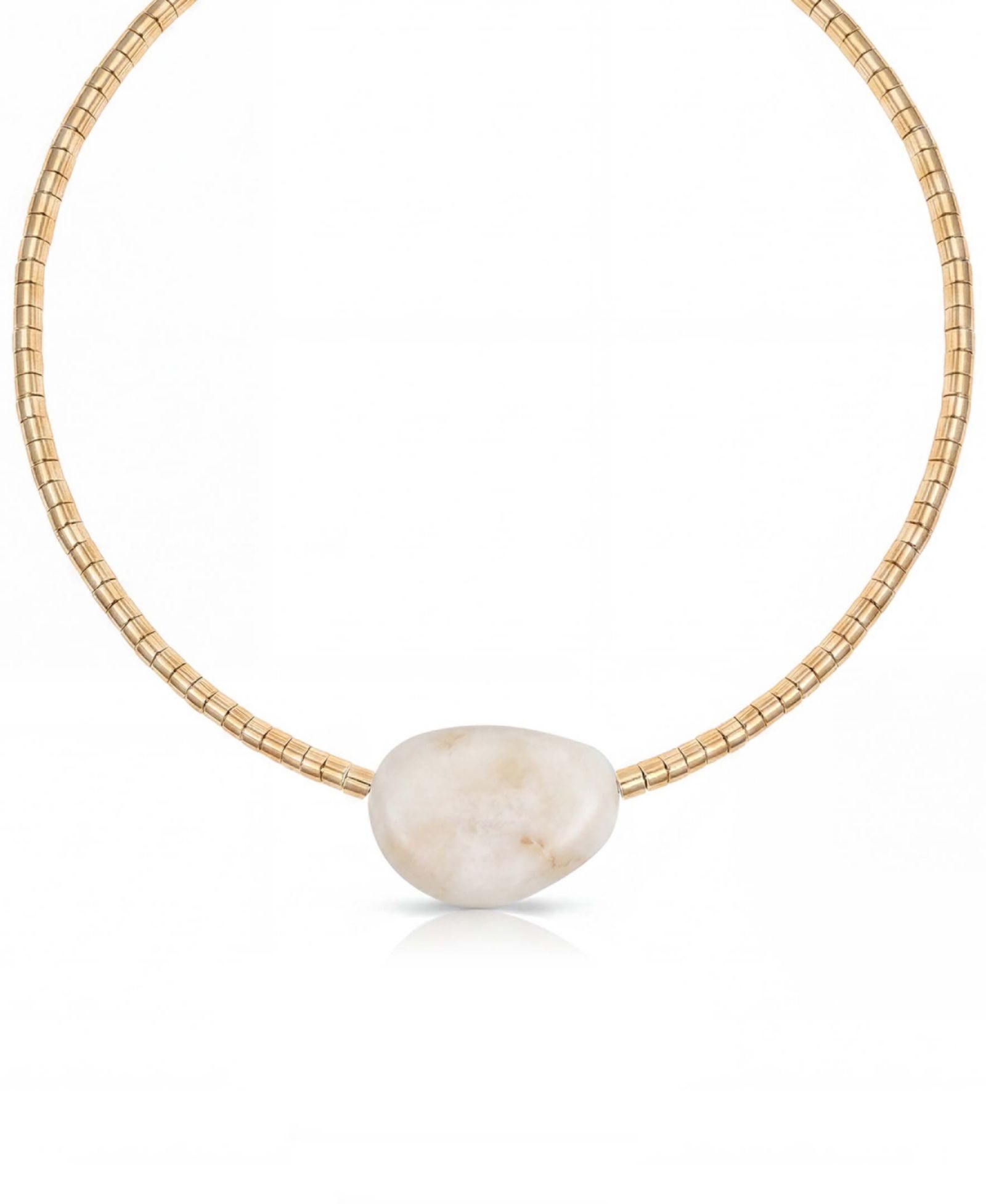 ETTIKA Gold-Plated Beaded Bone Nugget Necklace