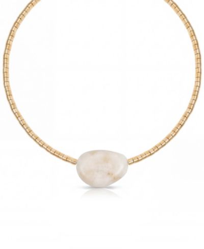 ETTIKA Gold-Plated Beaded Bone Nugget Necklace