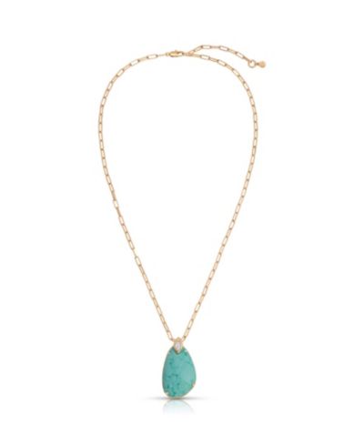 ETTIKA Gold-Plated Majestic Stone Pendant Necklace
