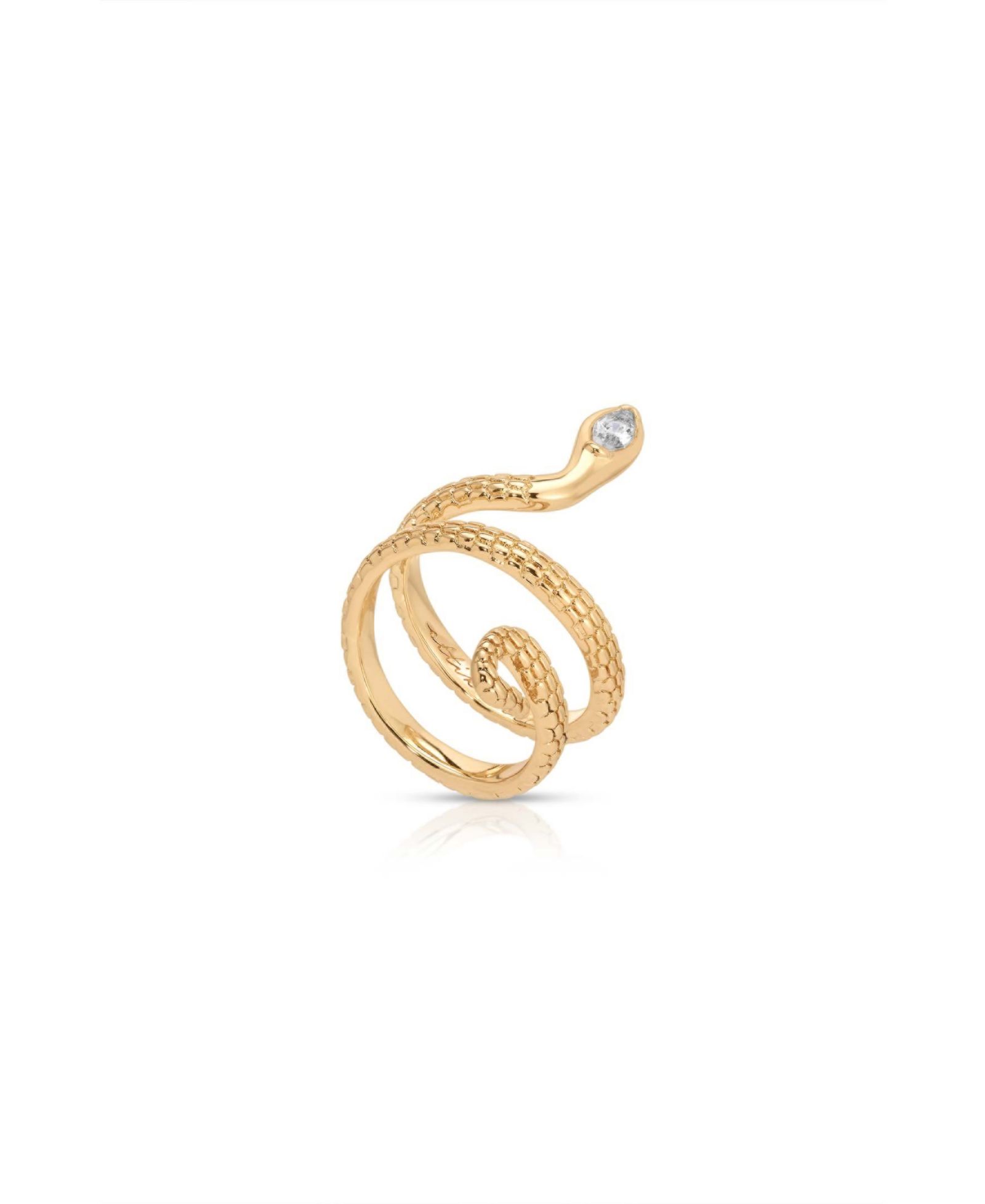 Кольцо ETTIKA Gold-Plated Serpentina Snake