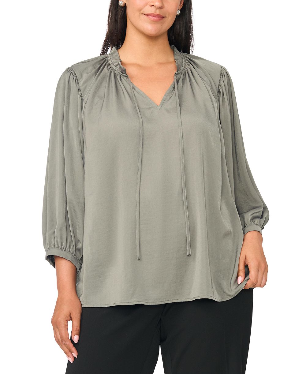 Vince Camuto Plus Size Raglan-Sleeve Peasant Blouse