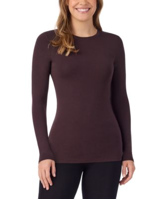 Cuddl Duds Women's Softwear with Stretch Long-Sleeve Crewneck Top