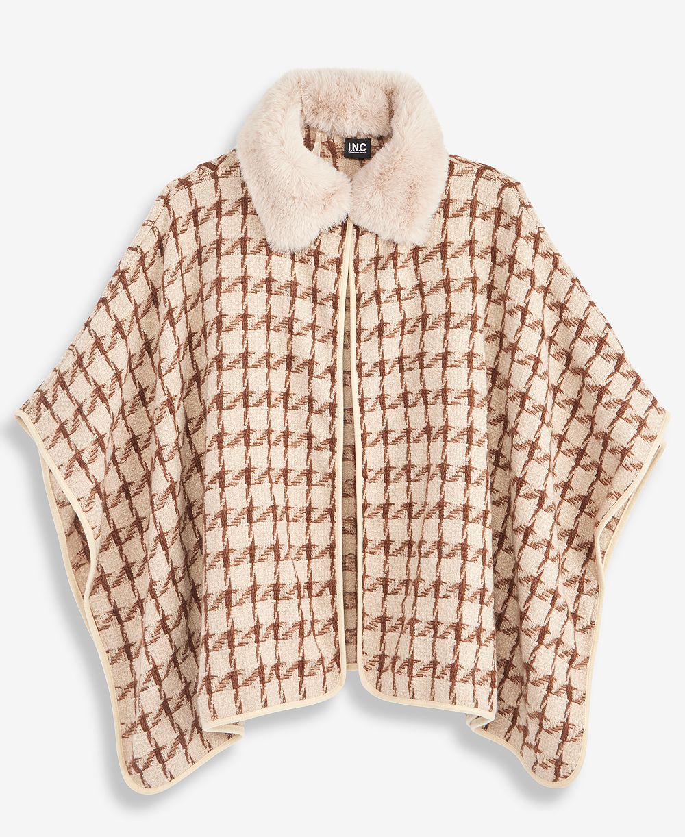 Женский топ I.N.C. International Concepts Houndstooth Chenille Topper