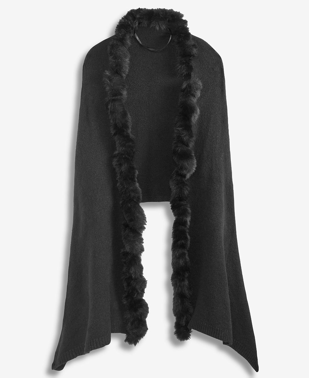 Кардиган I.N.C. International Concepts Women's Knit Twisted Faux-Fur-Trim