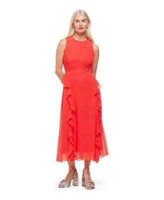 Whistles Women's Nellie Frill Detail Midi Dress