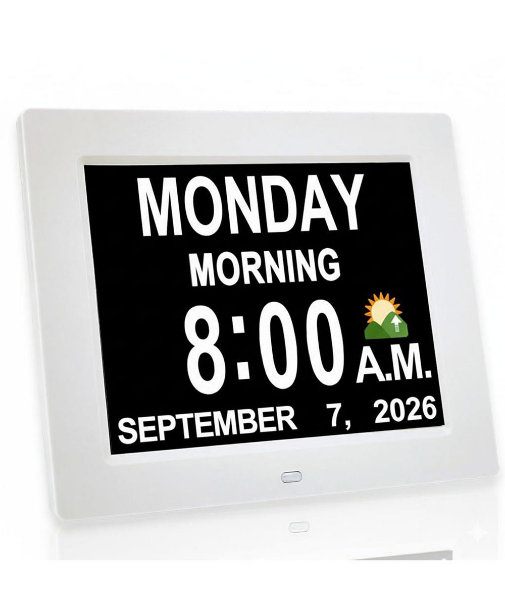 JALL 8" Large-Screen Auto-Dimming Digital Clock