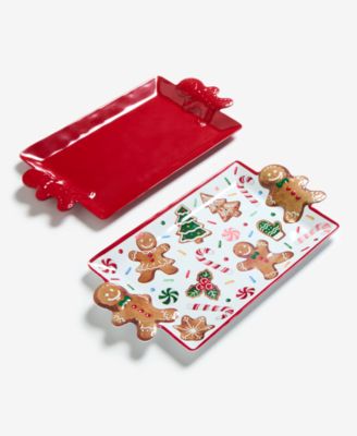 Tinsel And Frost Меламиновый поднос Gingerbread, набор из 2 шт