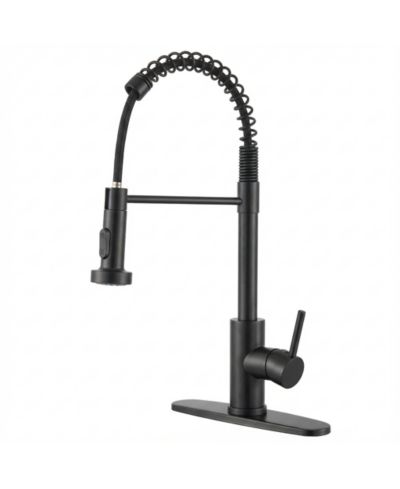 PHYING  Stainless Steel Kitchen Faucet Single Handle Single Hole or 3 Hole Industrial Pull Down Sprayer Faucet for Farmhouse Camper RV Laundry Wet