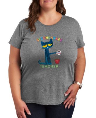 Мужская футболка Hybrid Apparel Plus Size Pete the Cat Second Grade Teacher Graphic