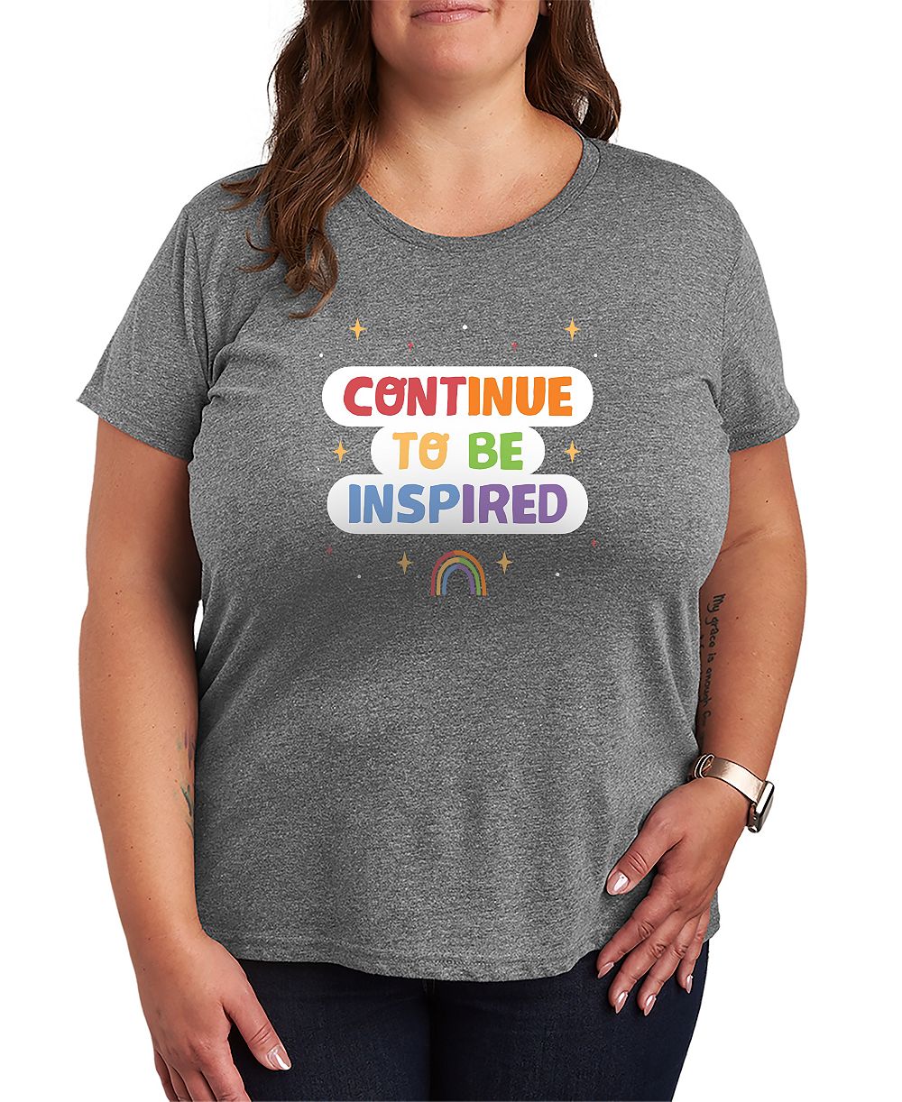 Hybrid Apparel Plus Size Continue to be Inspired Graphic T-Shirt