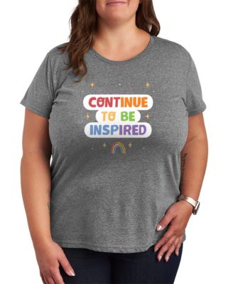 Hybrid Apparel Plus Size Continue to be Inspired Graphic T-Shirt