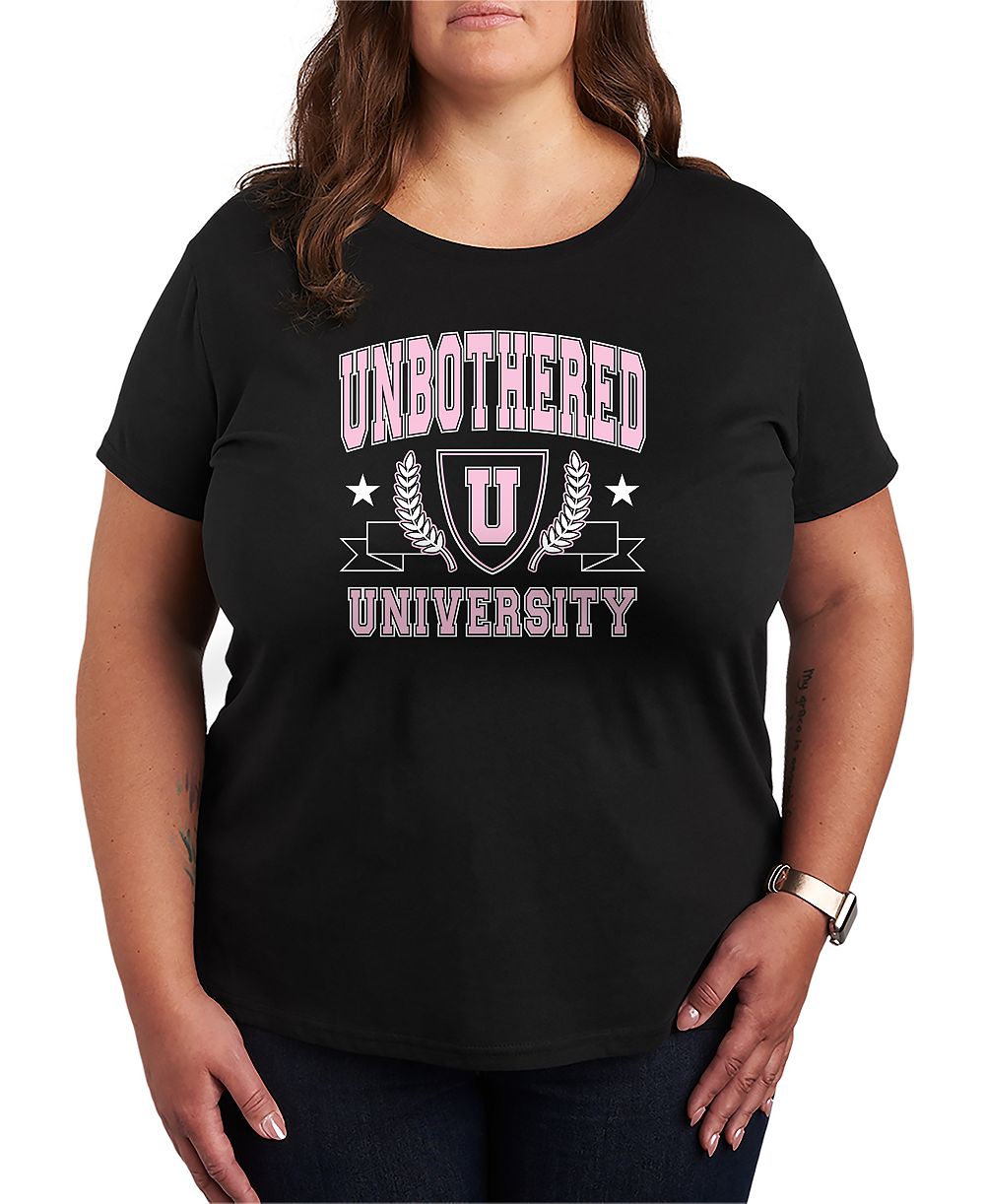 Hybrid Apparel Plus Size Unbothered University Graphic T-Shirt