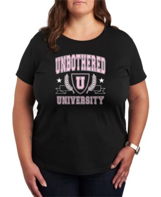 Hybrid Apparel Plus Size Unbothered University Graphic T-Shirt