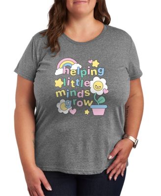 Hybrid Apparel Футболка Plus Size с графикой Helping Little Minds Grow