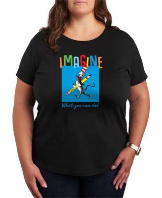 Hybrid Apparel Plus Size Dr. Seuss Imagine What You Can Do Graphic T-Shirt