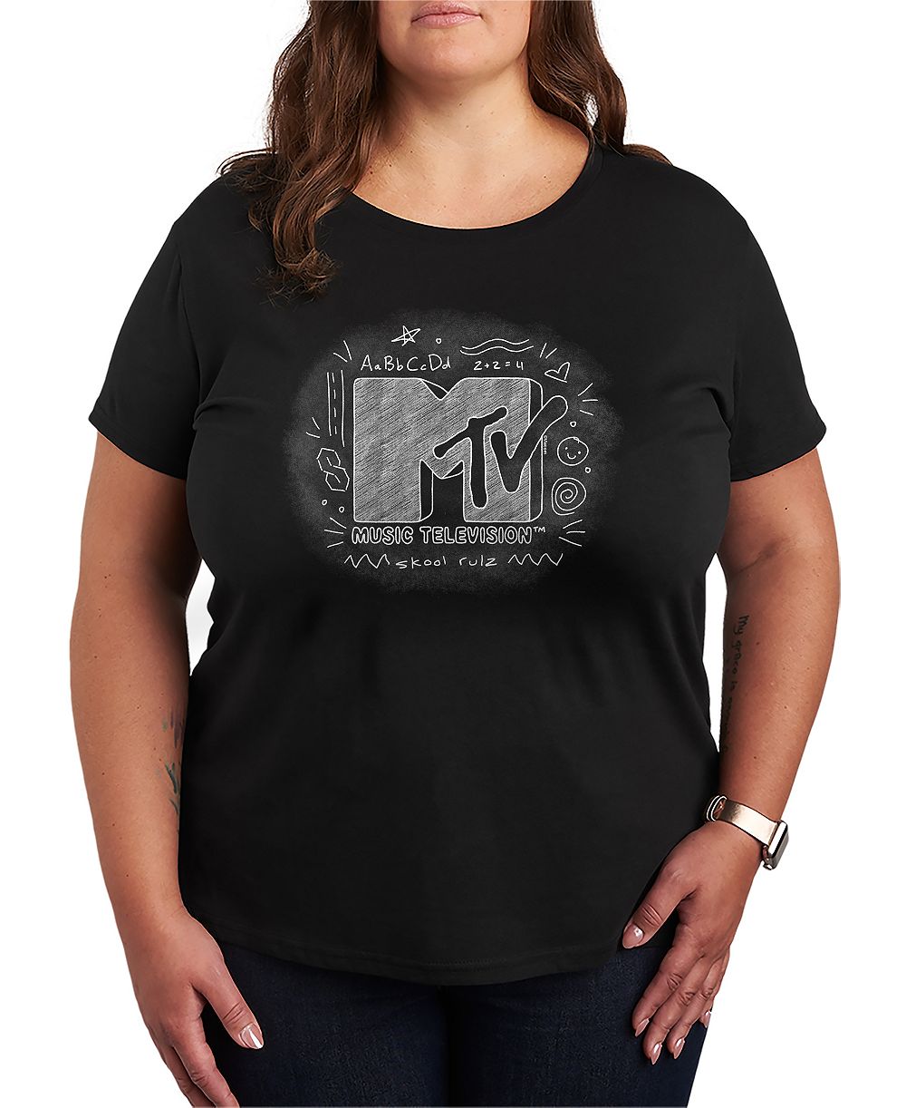 Футболка Hybrid Apparel Plus Size MTV Chalkboard Logo Graphic