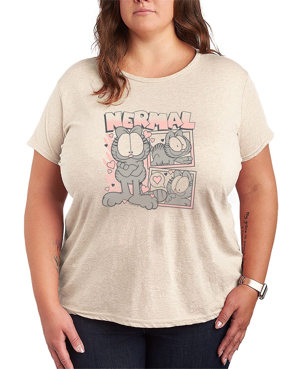 Hybrid Apparel Plus Size футболка с принтом Garfield Nermal Collage
