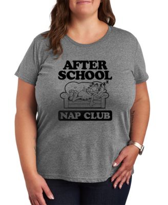 Hybrid Apparel футболка Hybrid Apparel Plus Size The Garfield After School Nap Club Graphic