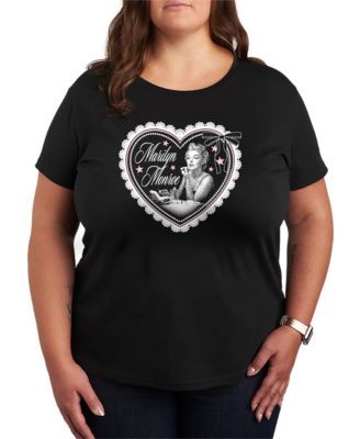 Футболка Hybrid Apparel Plus Size Marilyn Monroe Coquette Heart Graphic