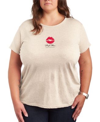 Hybrid Apparel Plus Size Marilyn Monroe Lipstick Kiss Graphic T-Shirt
