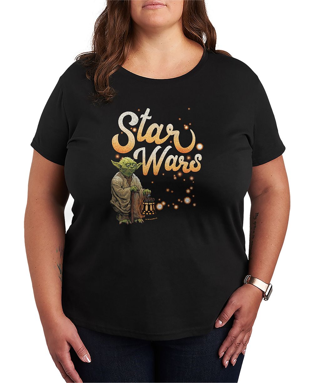 Hybrid Apparel футболка Plus Size Star Wars Yoda Fireflies Graphic
