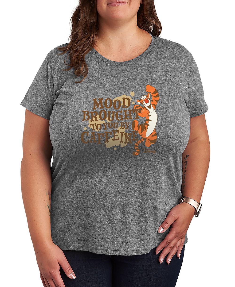 Графическая футболка Hybrid Apparel Plus Size Winnie The Pooh Tigger Mood Brought to You by Caffeine