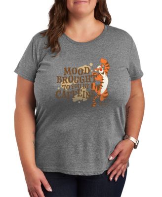 Графическая футболка Hybrid Apparel Plus Size Winnie The Pooh Tigger Mood Brought to You by Caffeine