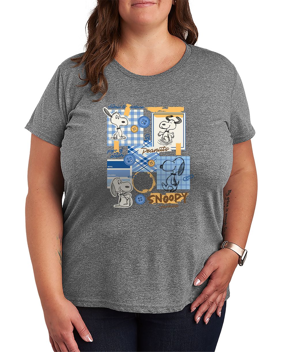 Hybrid Apparel Plus Size футболка с принтом Peanuts Snoopy Fashion Sketchbook