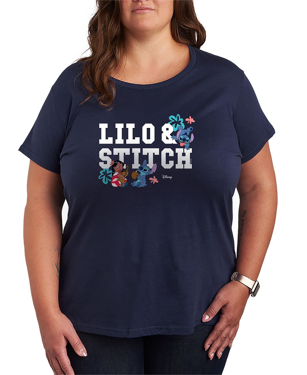 Hybrid Apparel Футболка Plus Size Lilo Stitch Collegiate Graphic