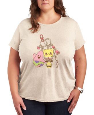 Hybrid Apparel Plus Size SpongeBob SquarePants Kawaii Keychain Graphic T-Shirt