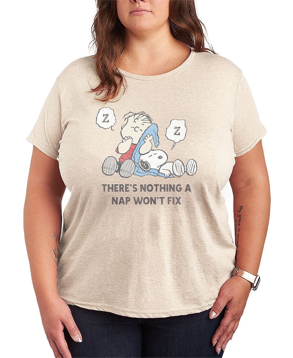 Футболка Hybrid Apparel Plus Size Peanuts Linus Snoopy Nap Graphic