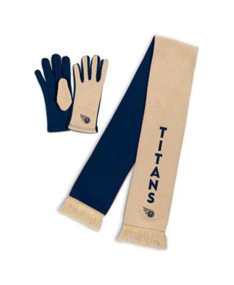 Женский набор WEAR by Erin Andrews Tennessee Titans Tonal Microcheck Scarf Glove