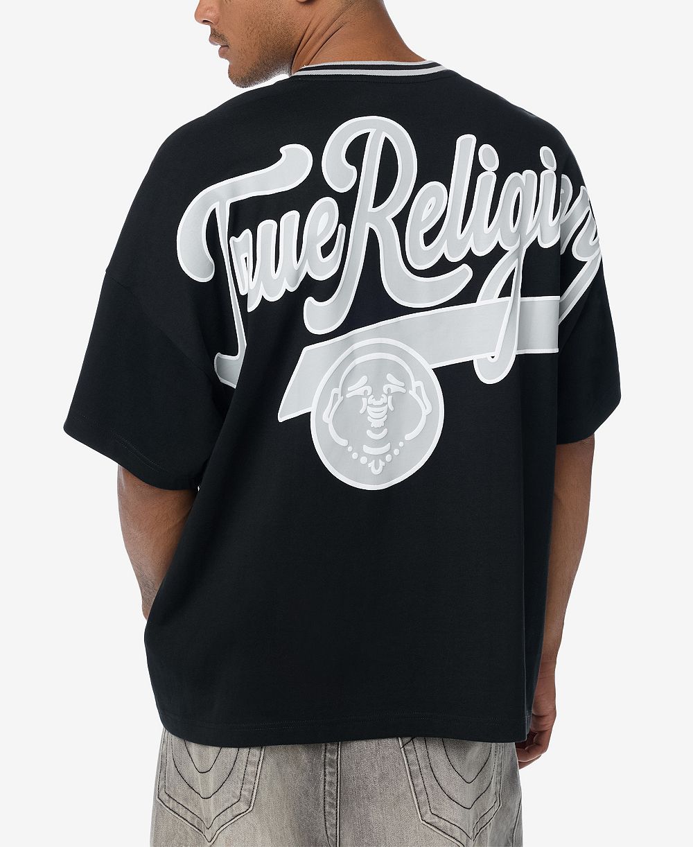 True Religion Men's Script Heavy Oversized T-Shirt