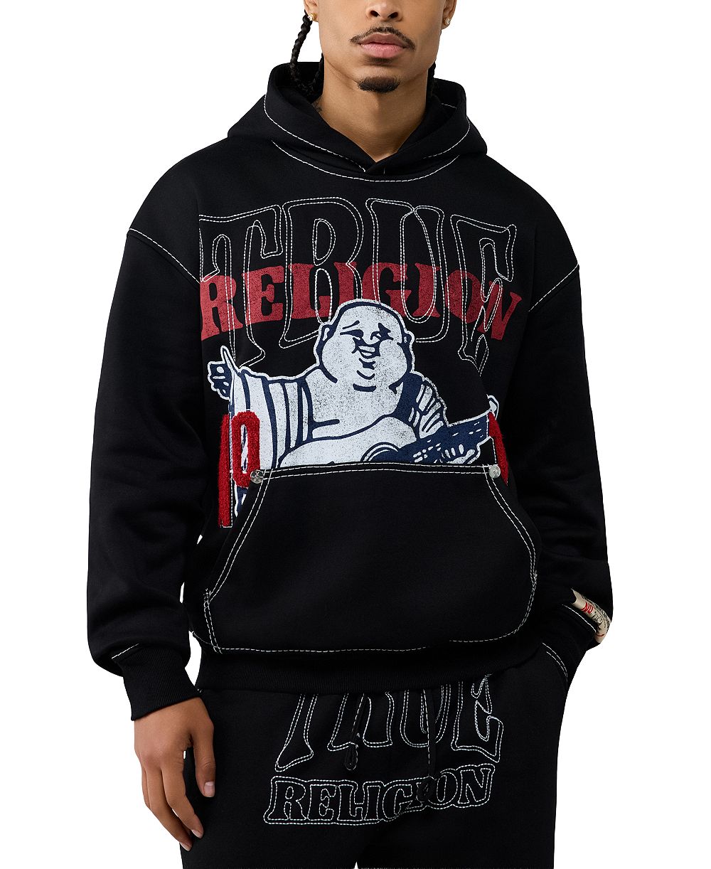 Мужской худи True Religion с графическим принтом Buddha Logo