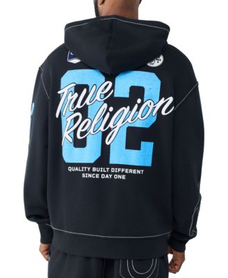True Religion Мужской свитшот с графическим принтом и карманом Split Kangaroo