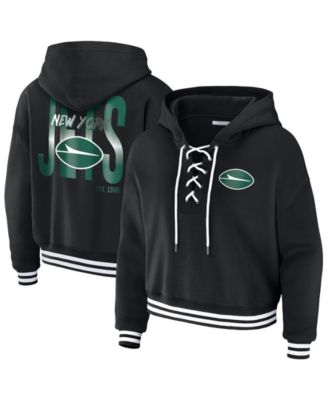Женское худи WEAR by Erin Andrews New York Jets, черное, флис