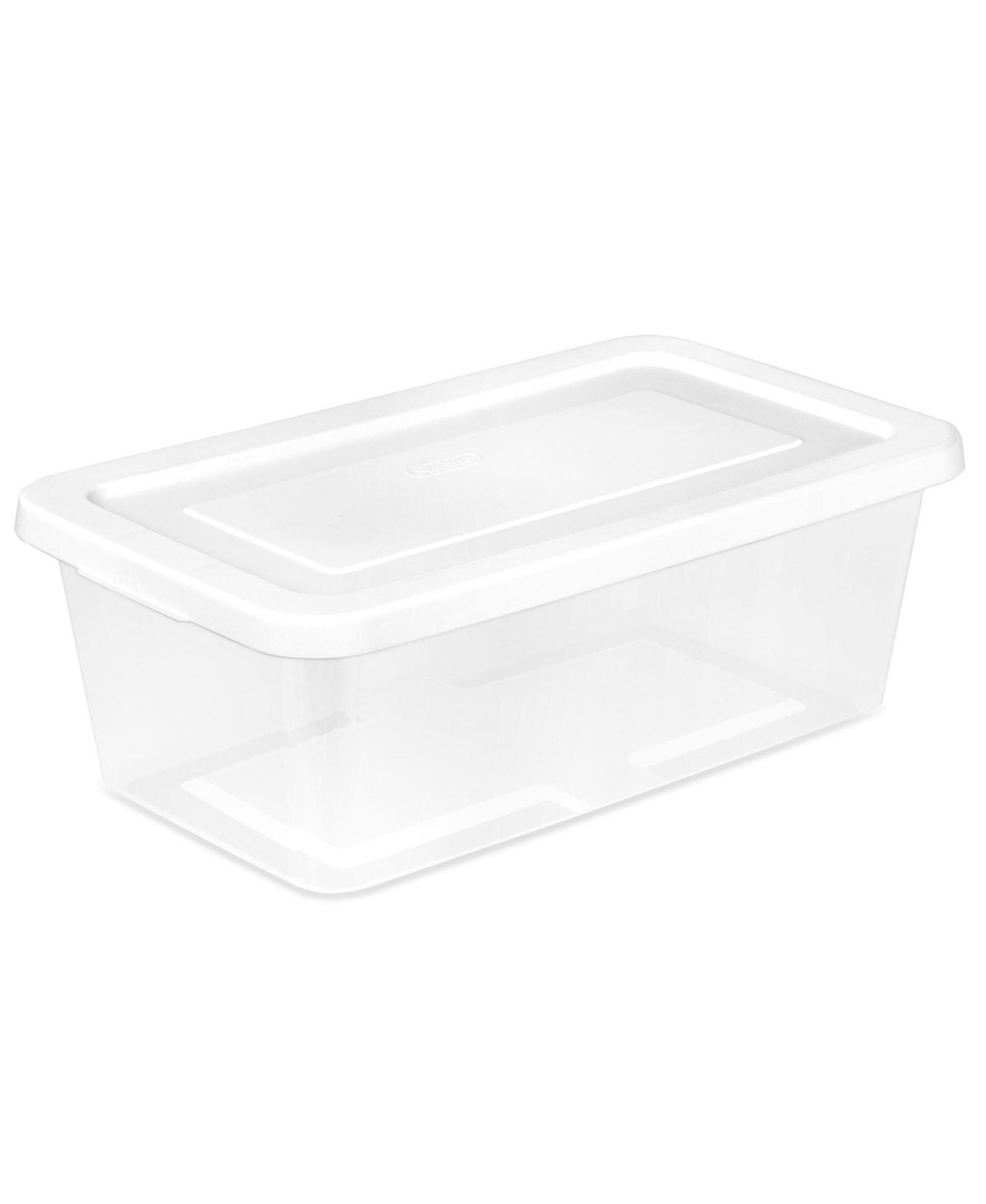 Sterilite 6 Qt Storage Box, Stackable Plastic Container, Home Organizer