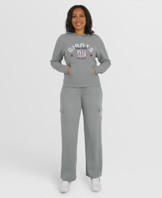 Женский комплект для отдыха WEAR by Erin Andrews: рубашка с капюшоном и брюки в клетку серого цвета