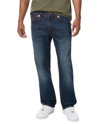 Мужские прямые джинсы True Religion Ricky с заклепками и накладными карманами