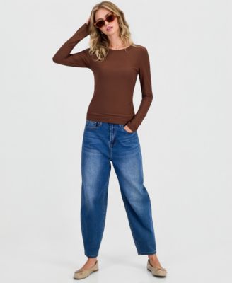 Hippie Rose Juniors' Crewneck Long-Sleeve T-Shirt