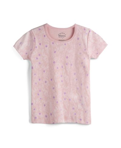 Mightly Toddler Girls Fair Trade Organic Cotton Ribbed Scoop Neck Tee