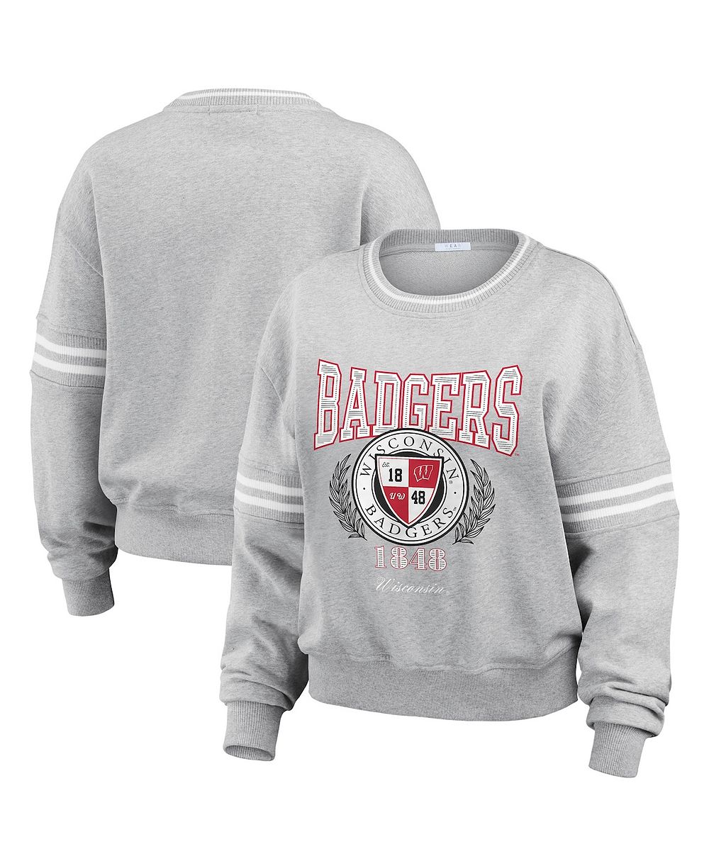 Женский джемпер WEAR by Erin Andrews Wisconsin Badgers Classic Stripe Pullover