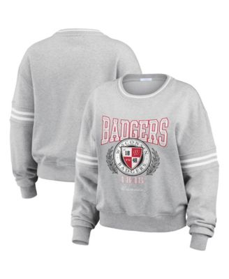 Женский джемпер WEAR by Erin Andrews Wisconsin Badgers Classic Stripe Pullover