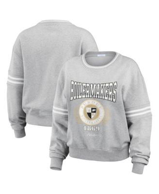 Женский джемпер WEAR by Erin Andrews Heather Gray Purdue Boilermakers Classic Stripe