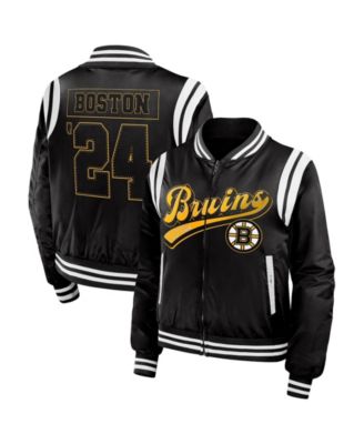 WEAR by Erin Andrews Женский Black Boston Bruins Baller Full-Zip Bomber Jacket