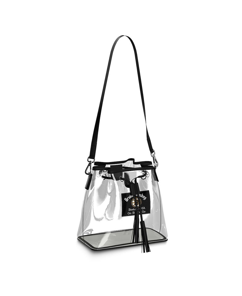 WEAR by Erin Andrews Boston Bruins Clear Stadium Bucket Purse